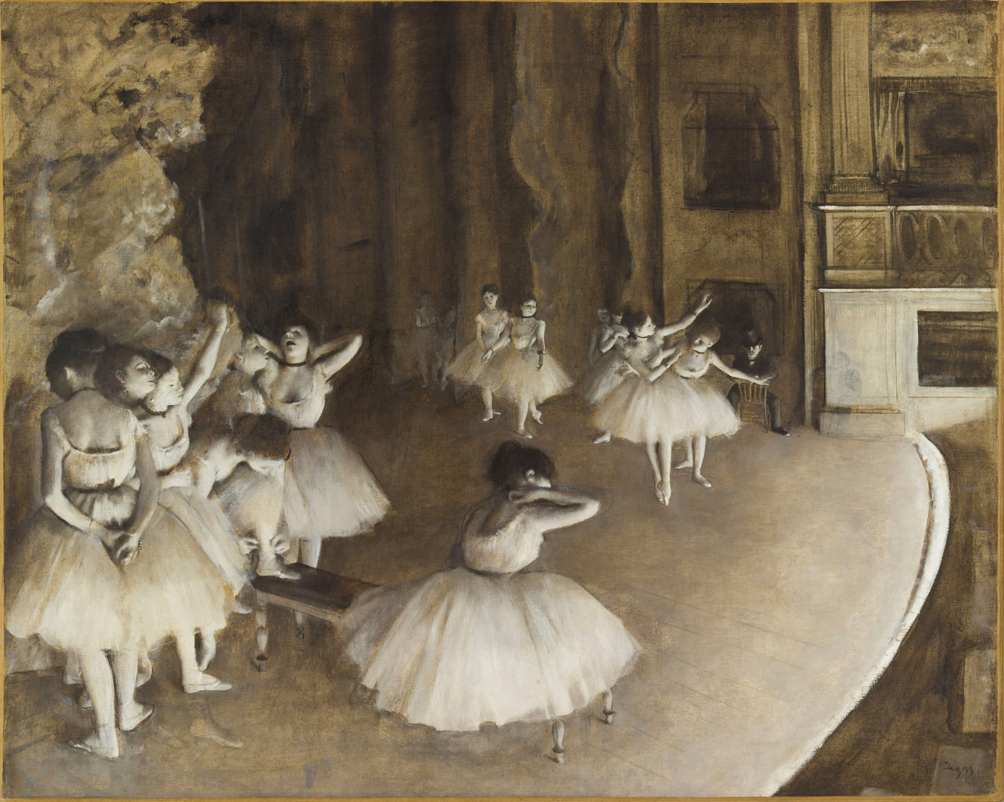 Edgar Degas  Répétition d'un ballet sur la scène