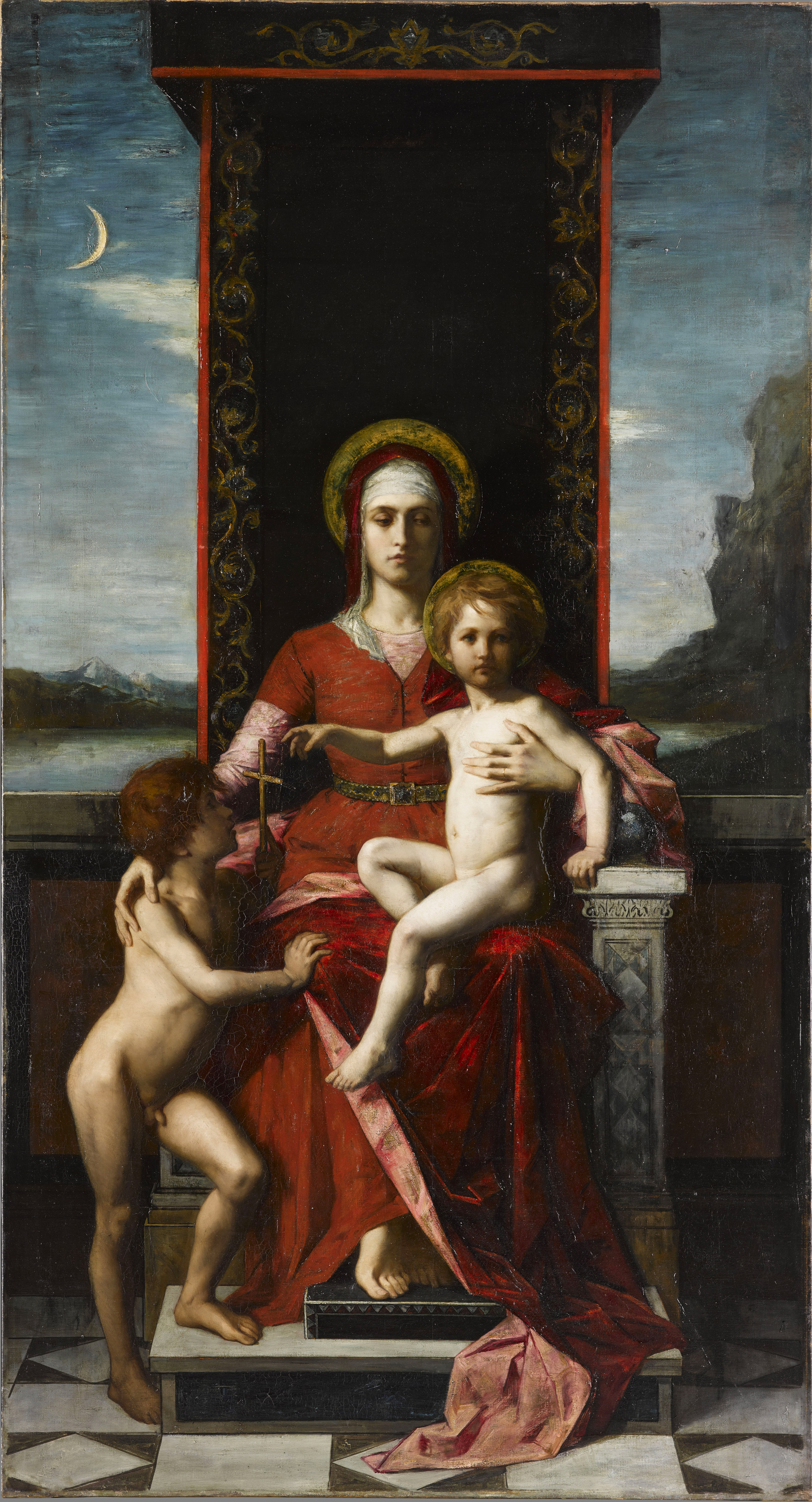 Ferdinand Humbert La vierge l'enfant jésus et saint jean-Baptiste